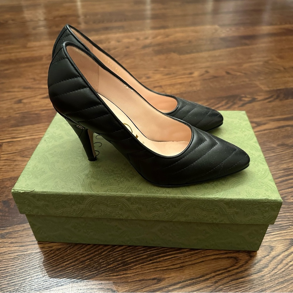 GUCCI CHARLOTTE PUMP - BLACK - 38.5